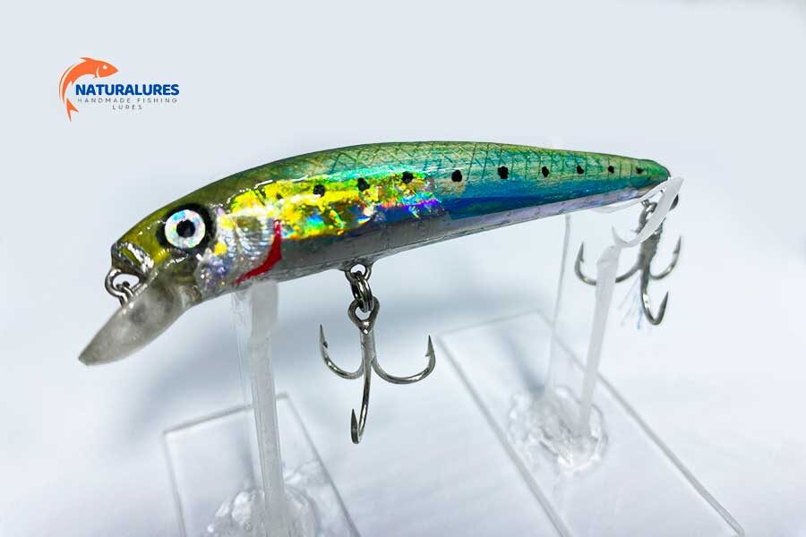 70 mm Natural Gümüş El Yapımı Sahte Balık